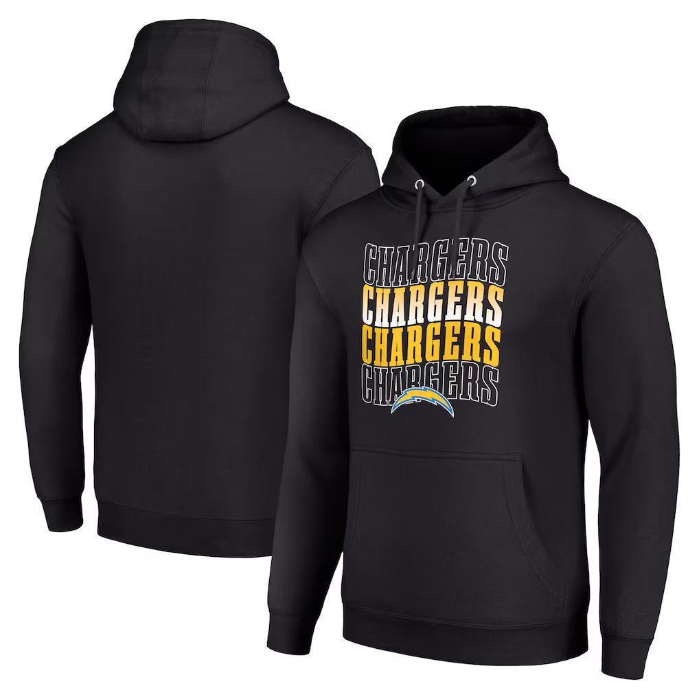 Men 2026 NFL Los Angeles Chargers black Hoodie hooded style 02->los angeles chargers->NFL Jersey